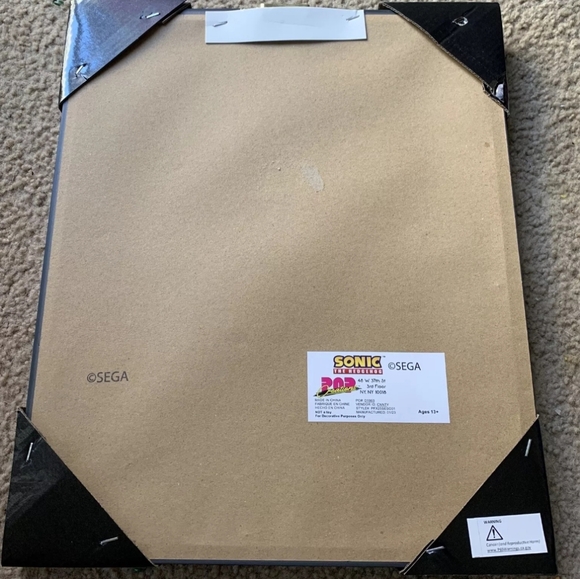 RARE Sonic the Hedgehog Pop Creations Framed Picture New 11× 14 size - Picture 2 of 2